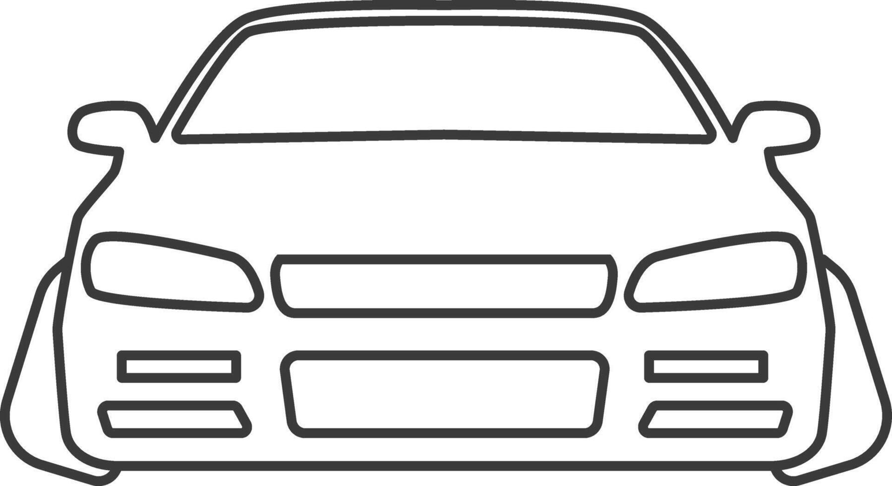 Stance car icon. Car modification icon in outline style. vector