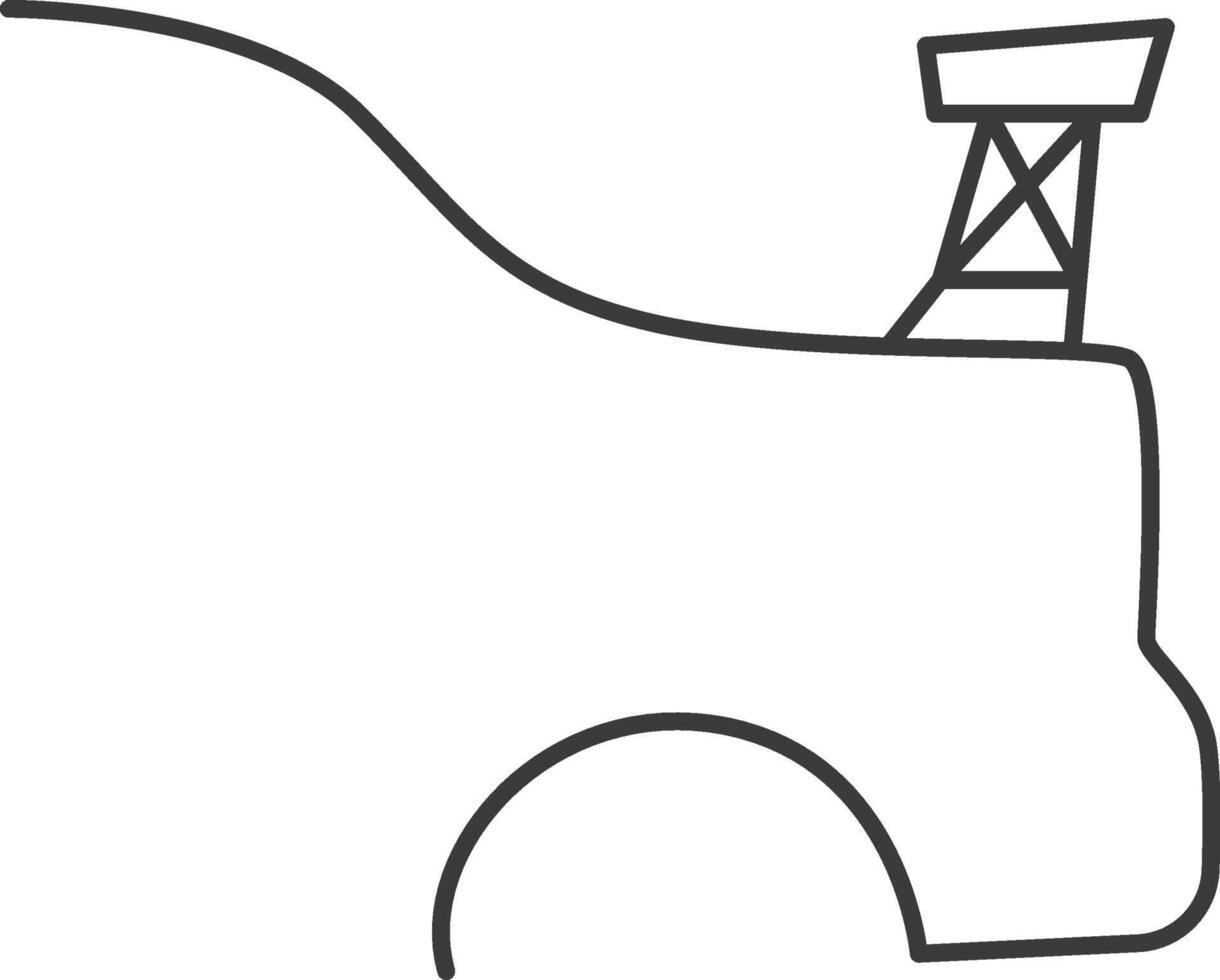 Car spoiler icon. Car modification icon in outline style. vector