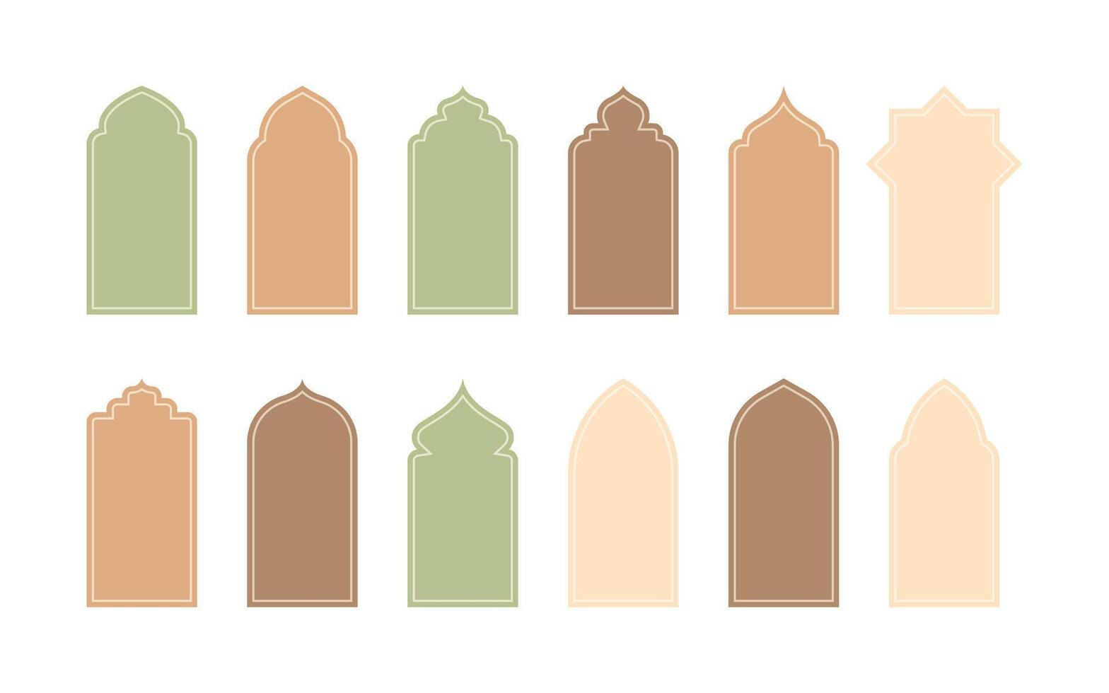 islamic shape window frame. Islamic shape of a window or door. vector