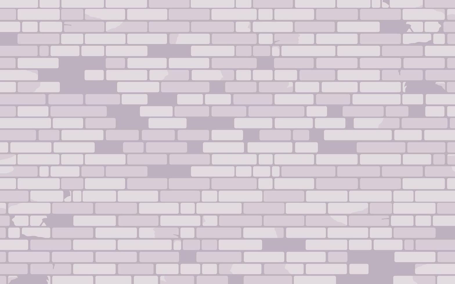 Textured wall of faded lavender bricks with visible mortar and imperfections vector
