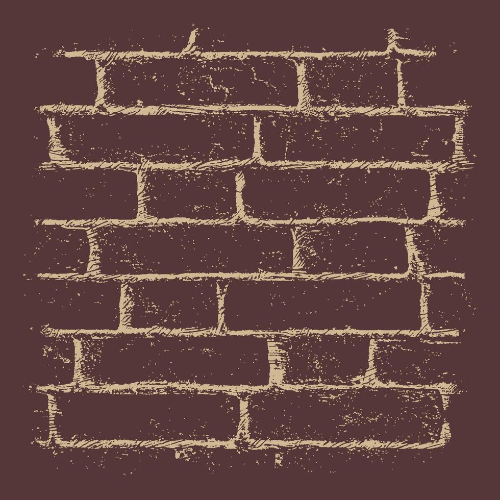 Abstract weathered monochrome brick pattern vector