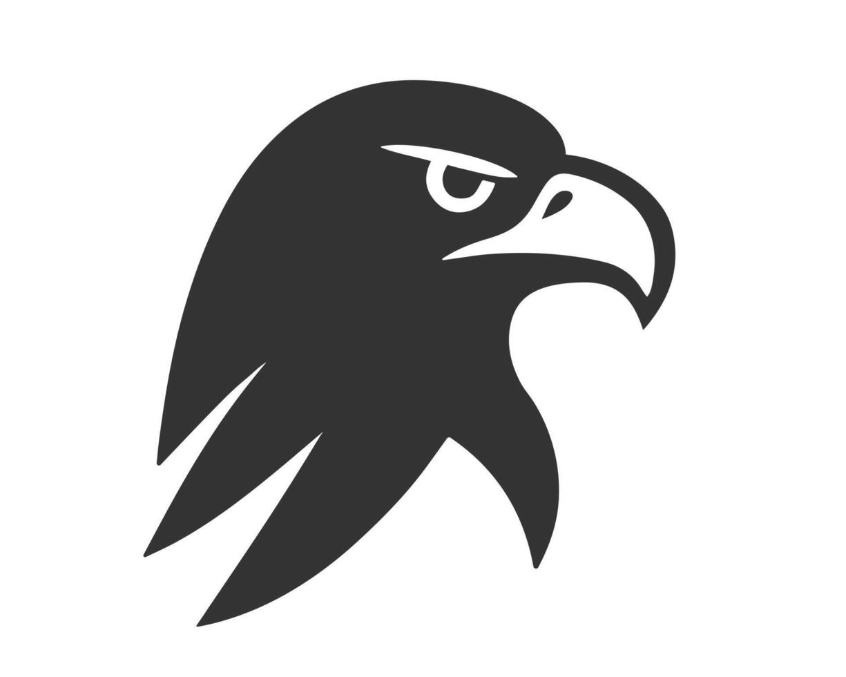 Aggressive Eagle logo icon symbol. Bird eagle hawk silhouette sign. illustration image. Isolated on white background. vector