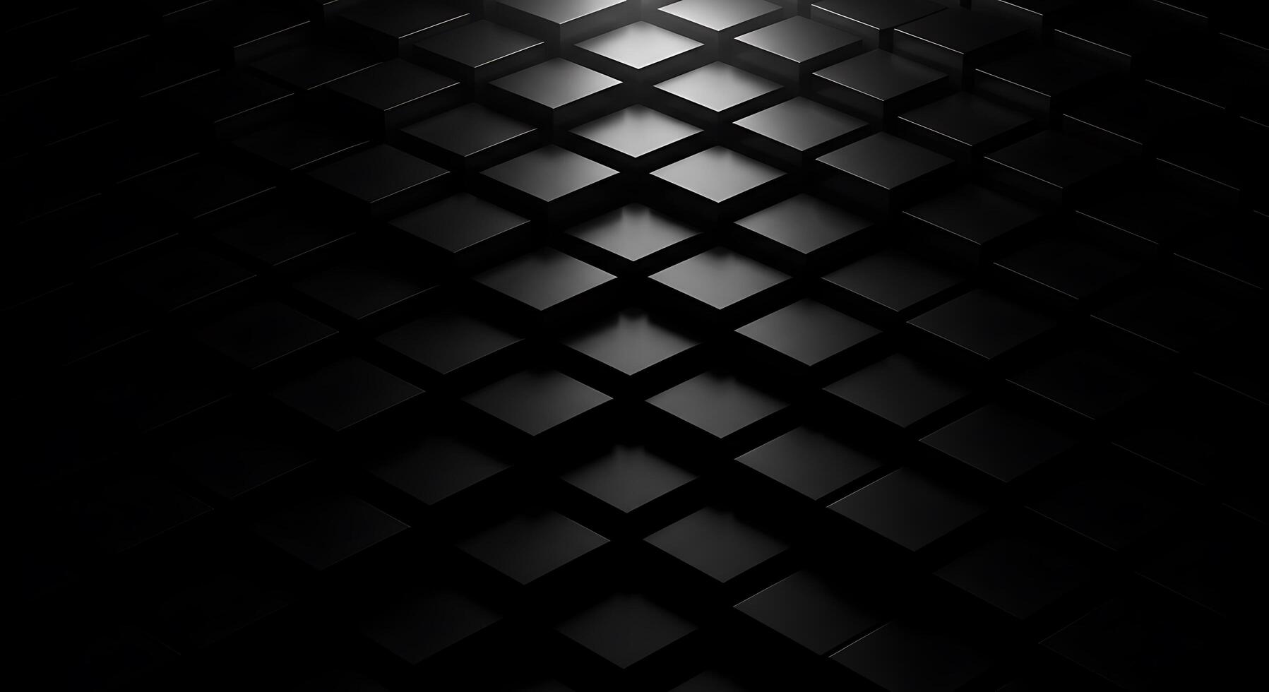Black background with squares and light photo