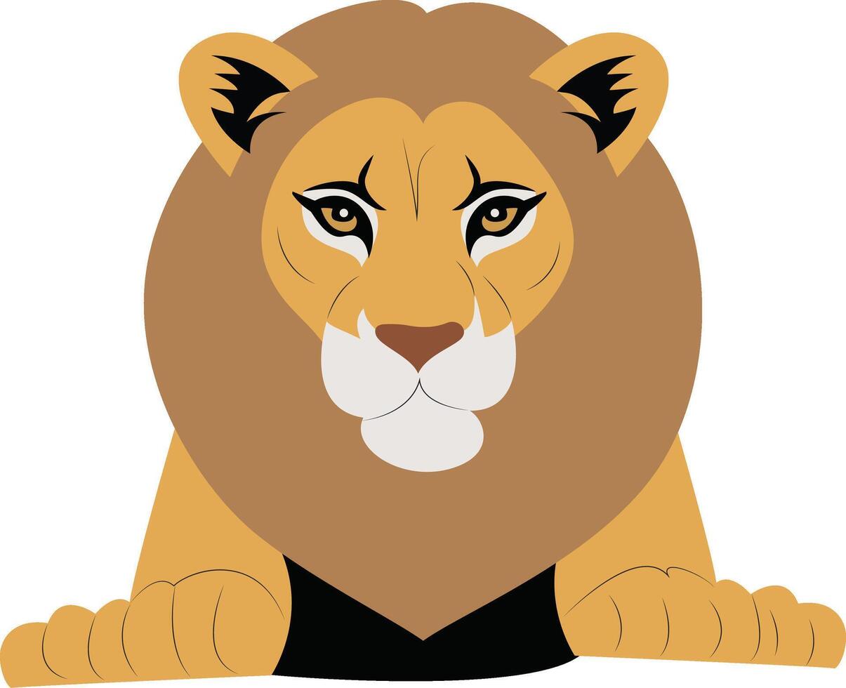 Pakhet goddess, Lion, warrior goddess, Lion Head Peeking Black Background vector