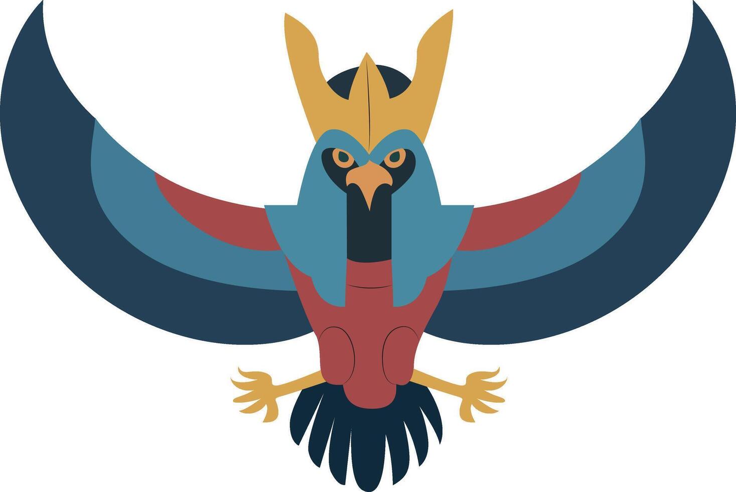 Horus god peeking, God of the sky, patron of Pharaoh god, Egyptian Horus God Bird Icon Design vector