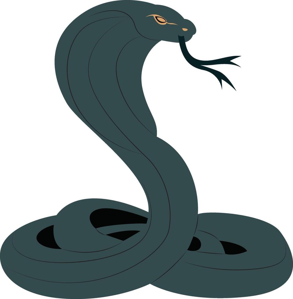 Apophis god, Dark Green Cobra Snake Illustration vector