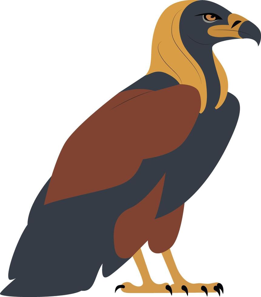 Nekhbet god peeking, Vulture, protector of Upper Egypt god, Stylized Vulture Bird Digital Artwork vector