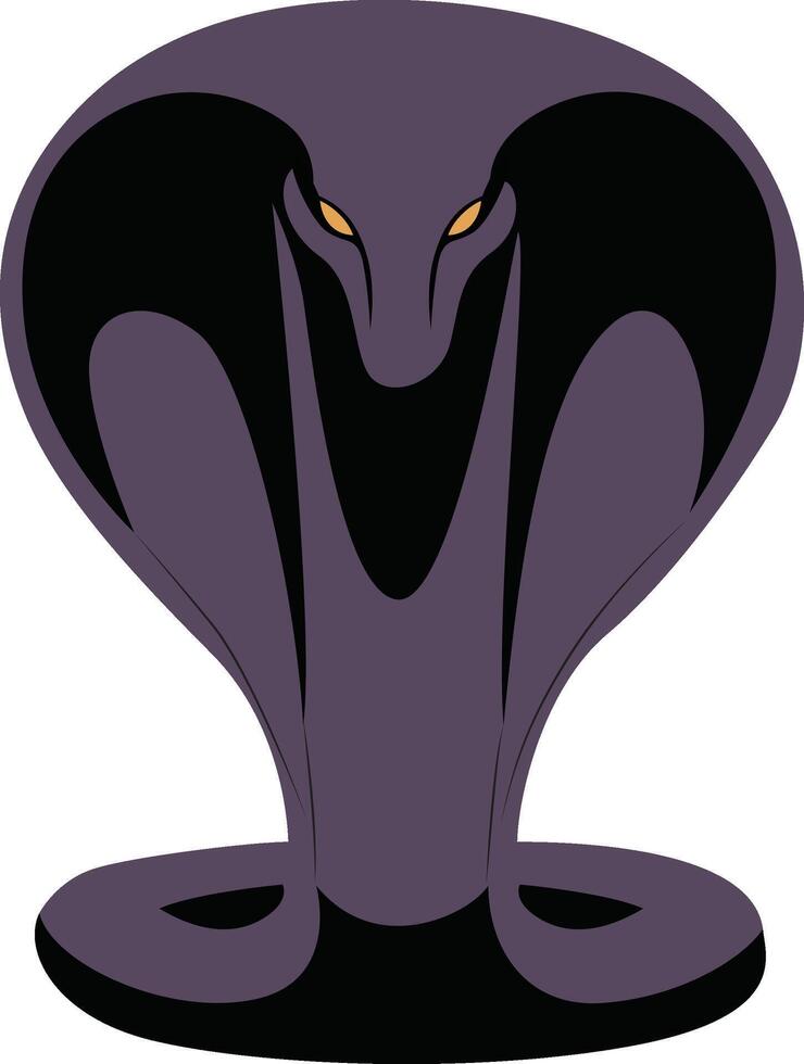 Apophis god, Purple Cobra Snake Digital Art. vector