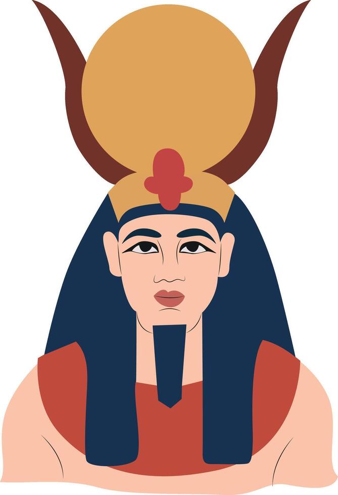 Imsety god peeking, Ancient Egyptian God Head Illustration vector