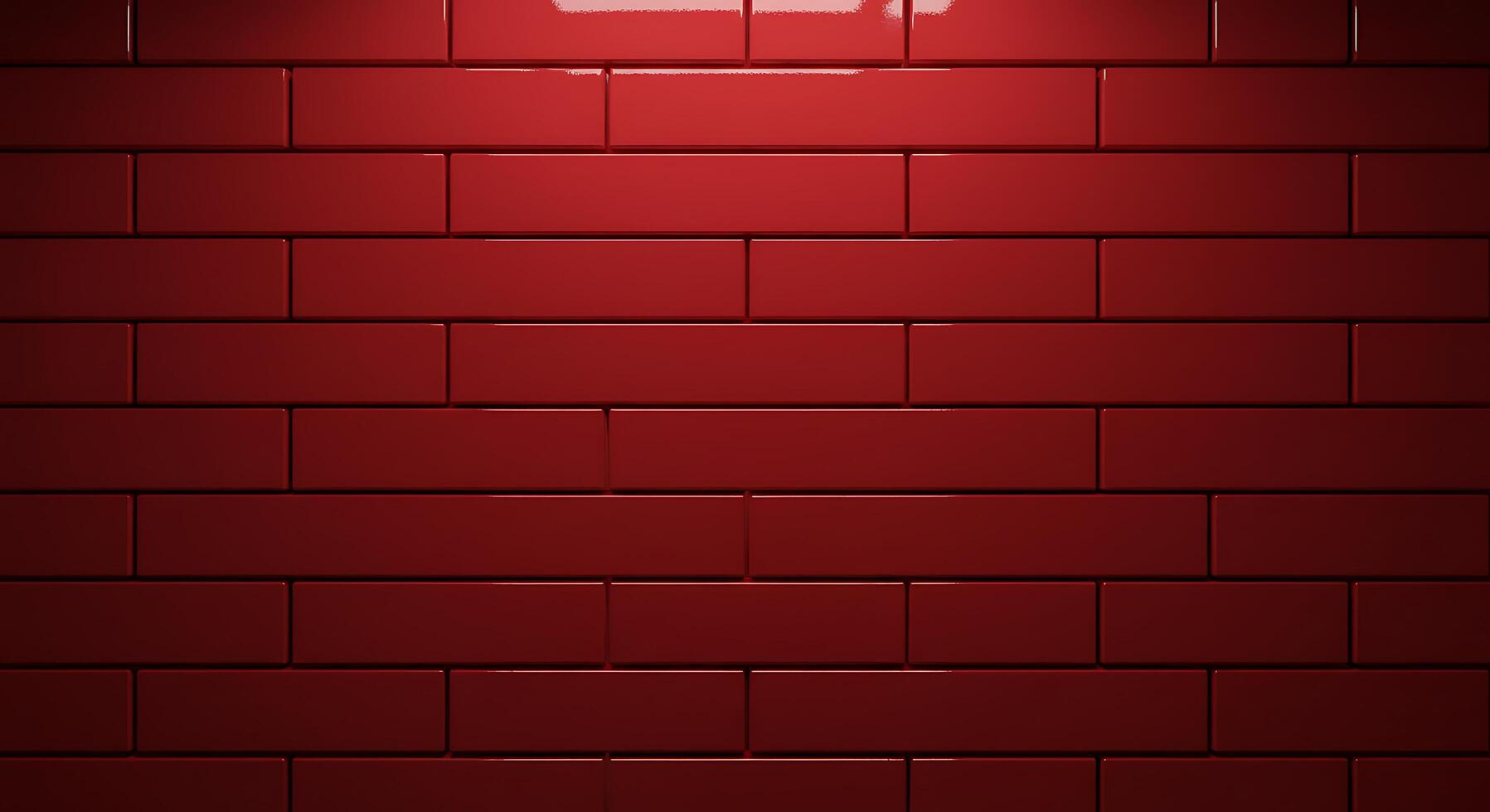 Red brick wall background with light source photo