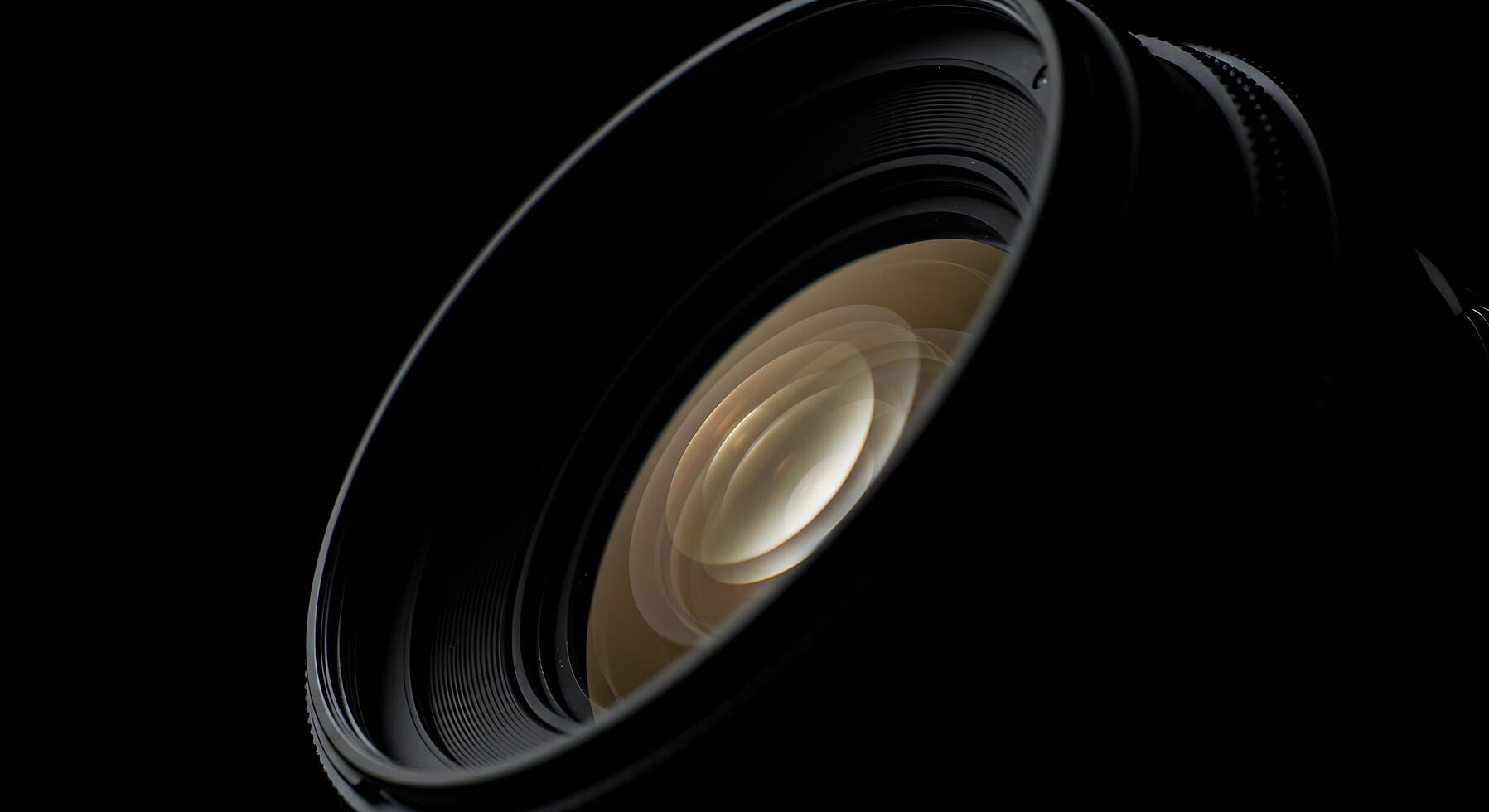 A close up of a lens on a camera photo