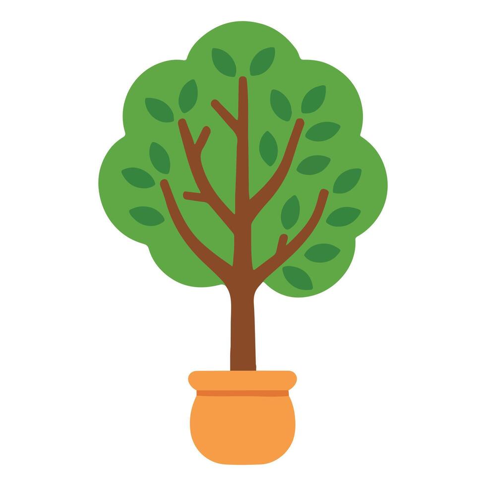 Tree illustration, Colorful Garden Tree art, Colorful Gardening Clipart, Gardener design sublimation vector