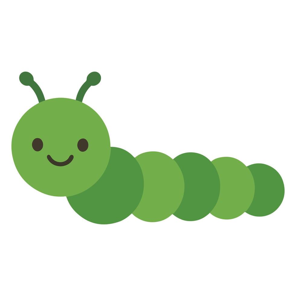 Caterpillar Insect illustration, Garden Caterpillar isolated, Colorful Gardening Clipart, Gardener design sublimation vector