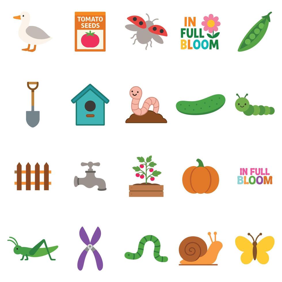 Colorful Garden art, Colorful Gardening Clipart, Gardener design sublimation pack vector
