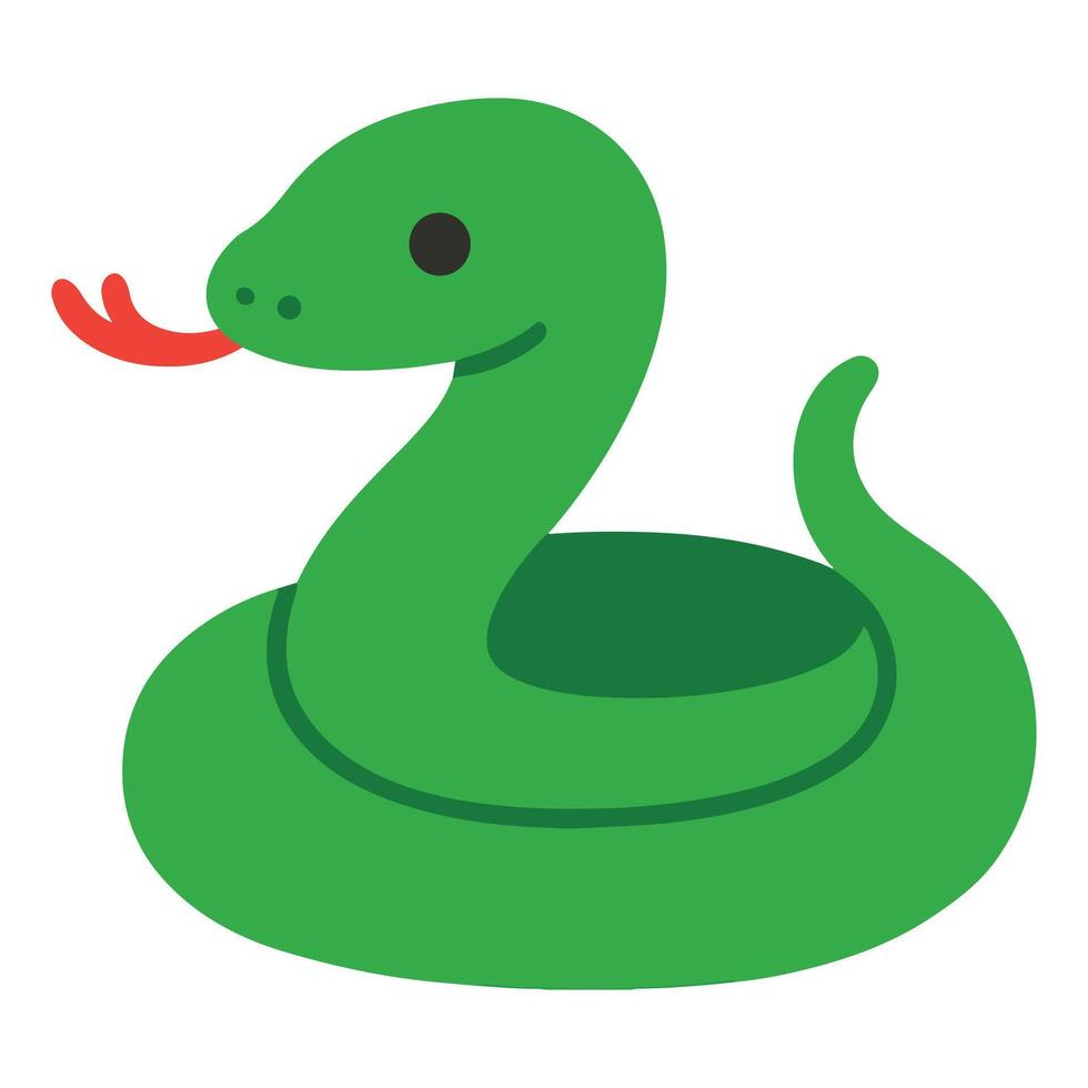 Zoo Green Snake illustration, Colorful Green Snake graphic, Colorful Safari Animal Clipart, Animal design sublimation vector