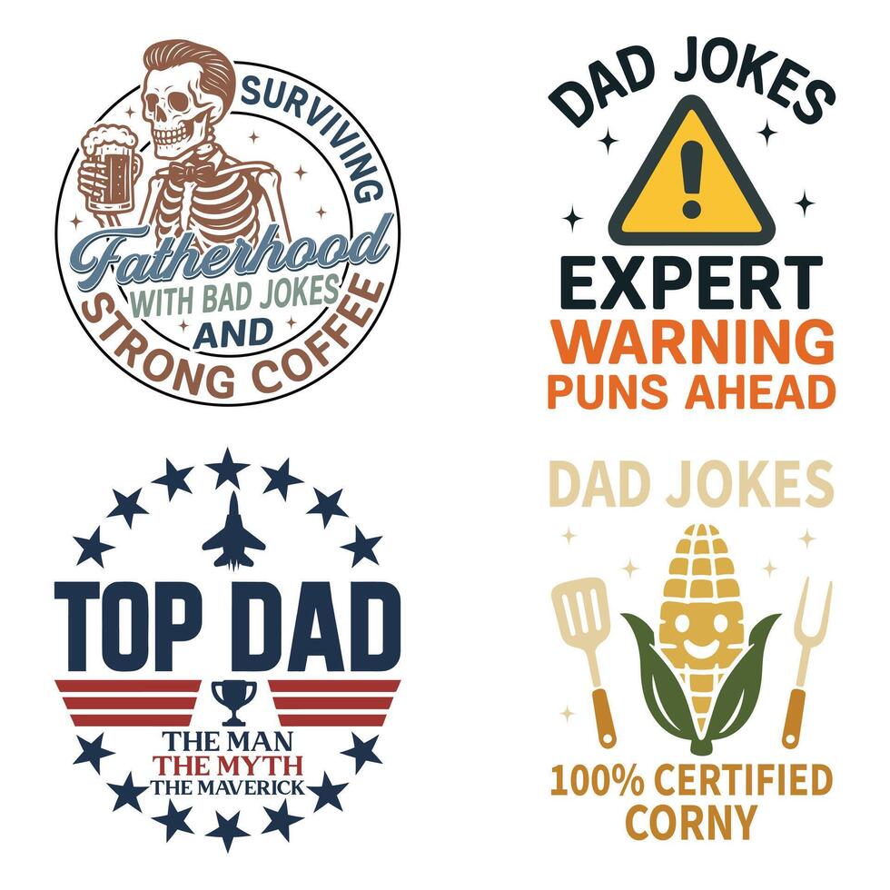 Fathers Typography T-shirt, Happy Fathers Day Design Sublimation, Dad Quote Men Shirt, Daddy Illustration bundle vector
