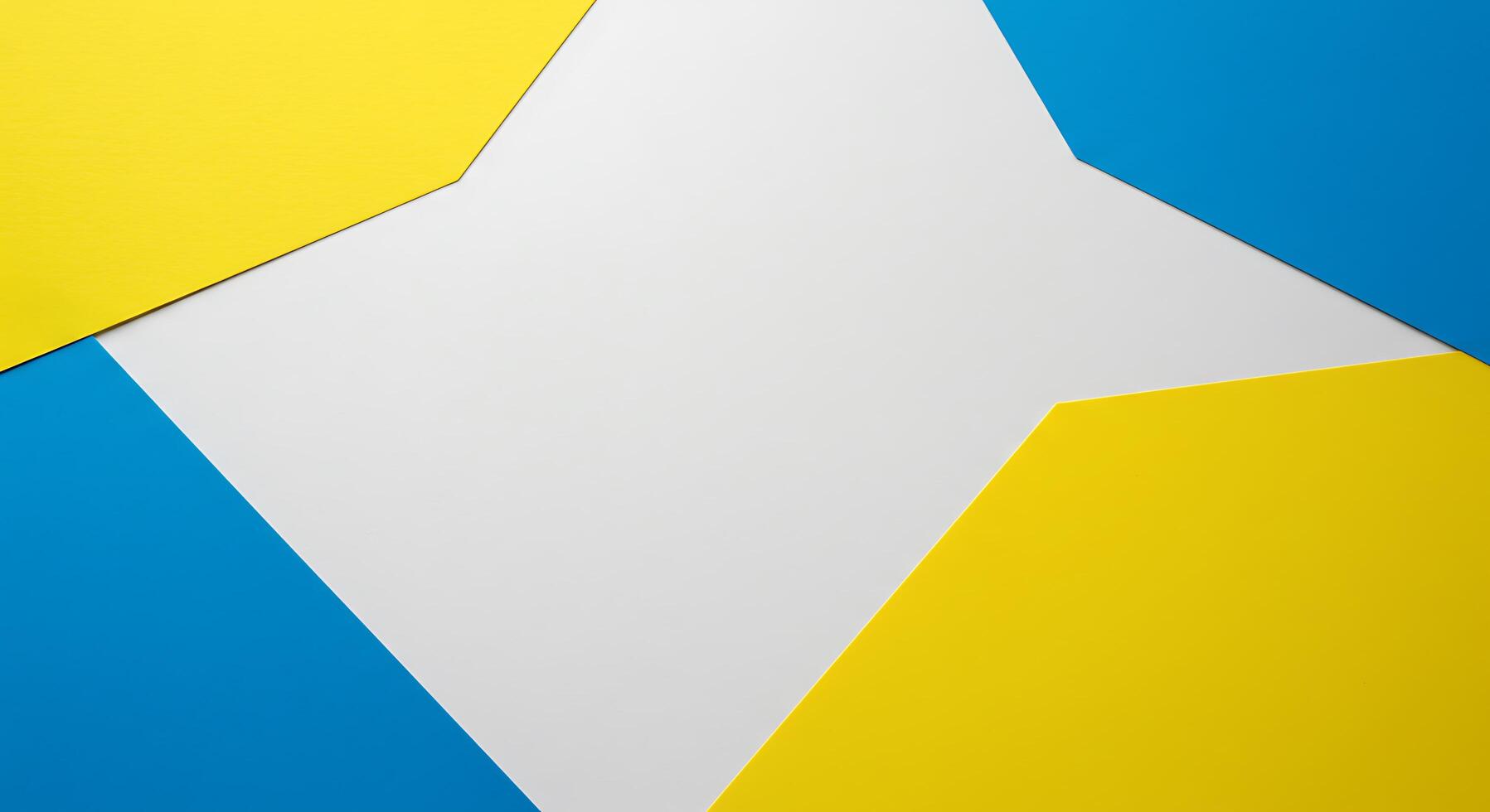 A blue and yellow abstract background with a white star photo