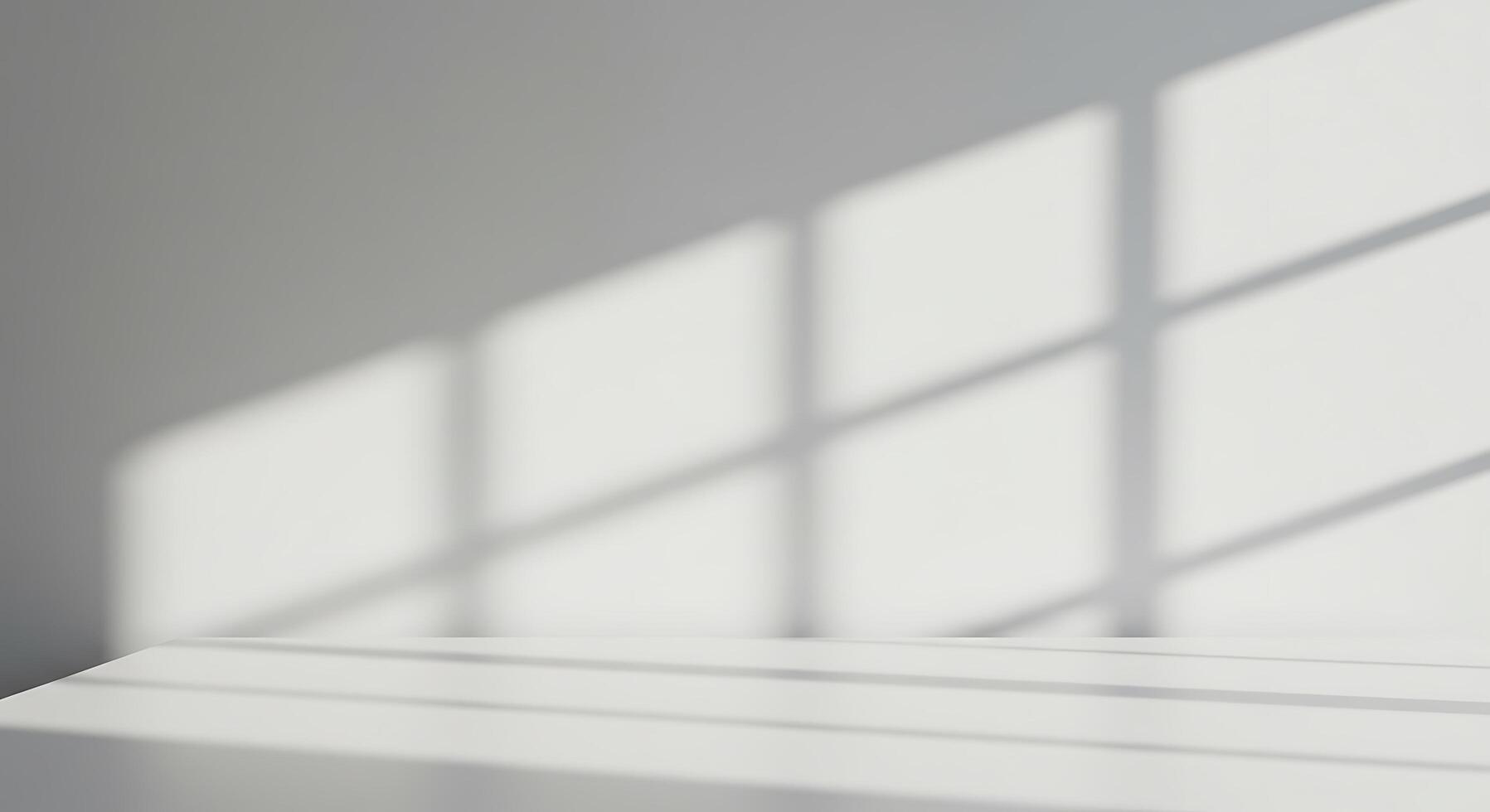 White table with sunlight coming through the window photo
