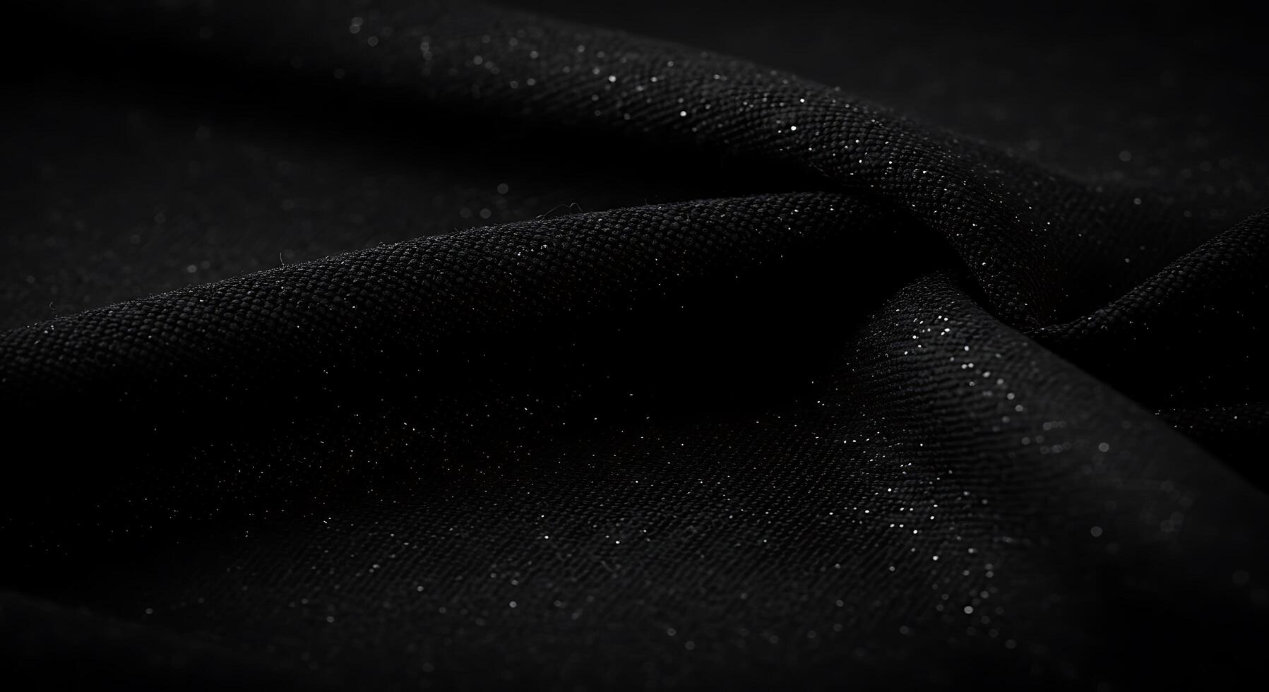 A black fabric with a white speckled pattern photo