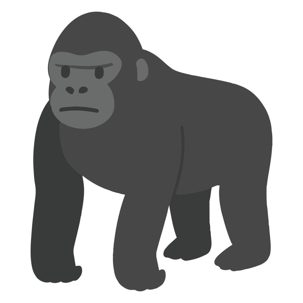 Zoo Gorilla illustration, Colorful Gorilla , Colorful Safari Animal Clipart, Animal design sublimation vector