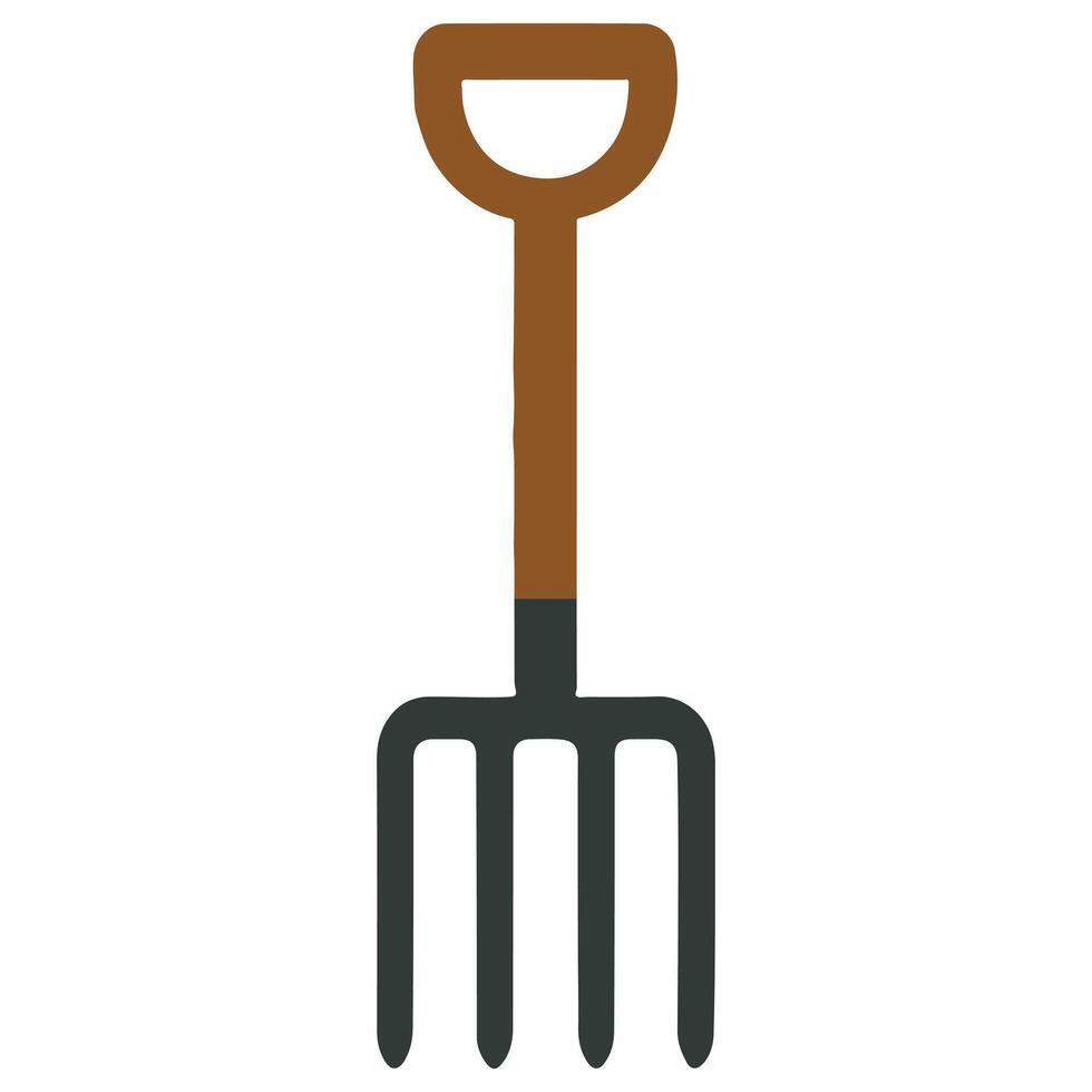 Fork illustration, Colorful Garden Fork , Colorful Gardening Clipart, Gardener design sublimation vector