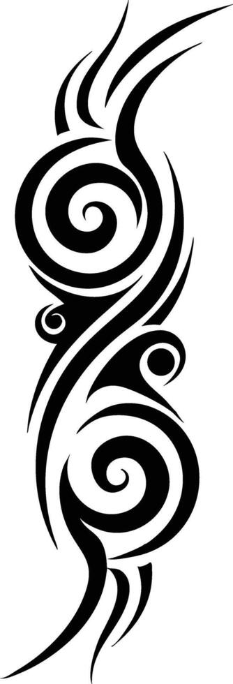 Sharp Tribal Tattoo Template Edgy Black Body Marking vector