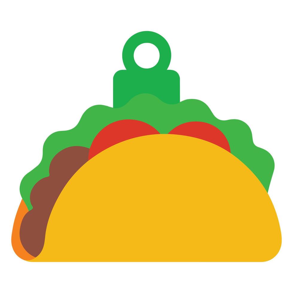 Christmas Taco Ornament Concha Pair illustration, Merry Christmas clipart, Christmas Fiesta Digital Design sublimation vector