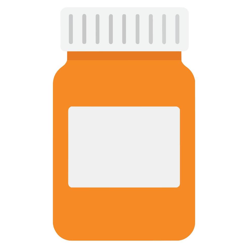 Pill Bottle medical equipment, Healthcare tools illustration, hospital design sublimation vector