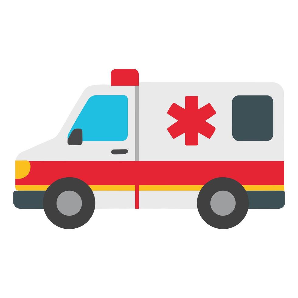 Ambulance medical equipment, Healthcare tools illustration, hospital design sublimation vector