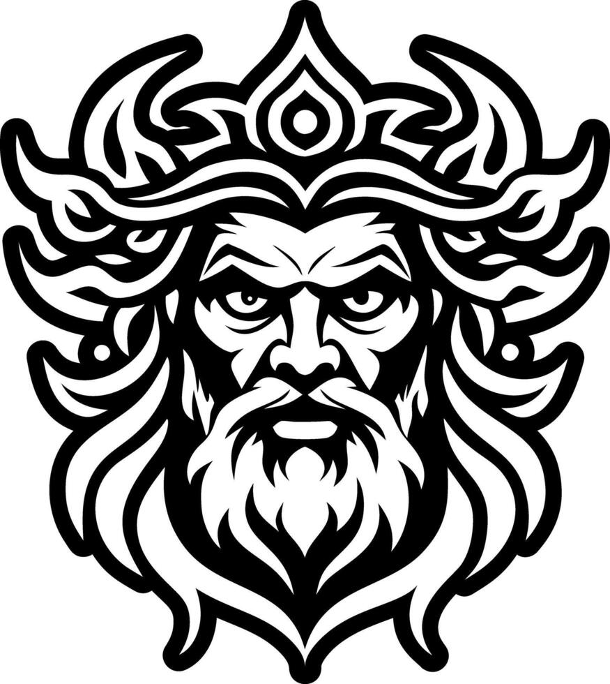 A filled style icon of roman mythology tattoo vector