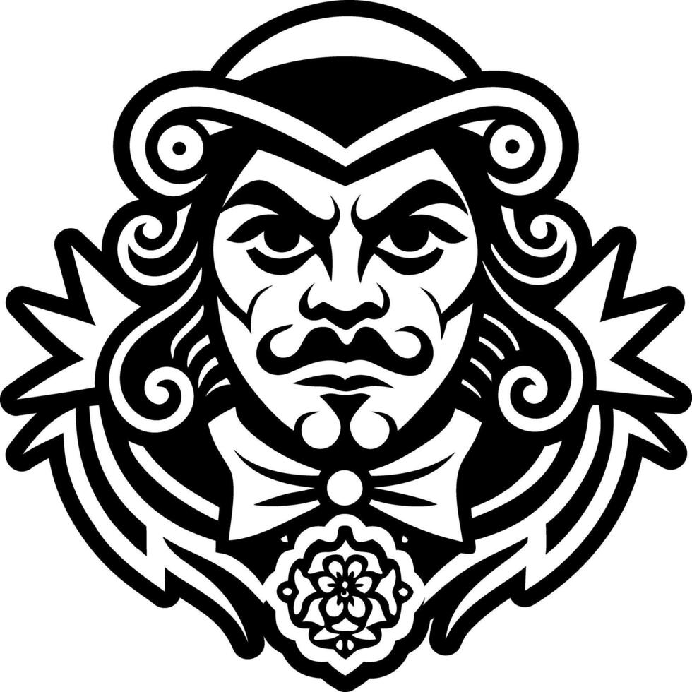 A glyph style icon showing opera singer vector