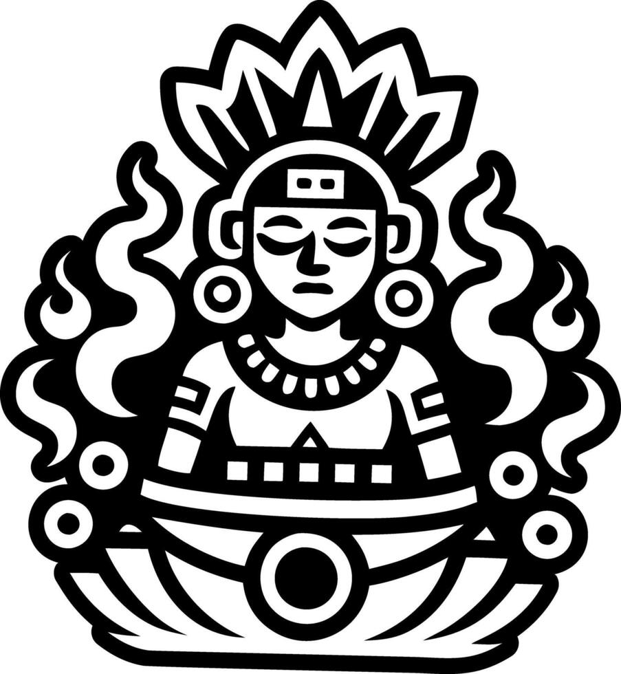 Mexican ritual icon in filled style vector