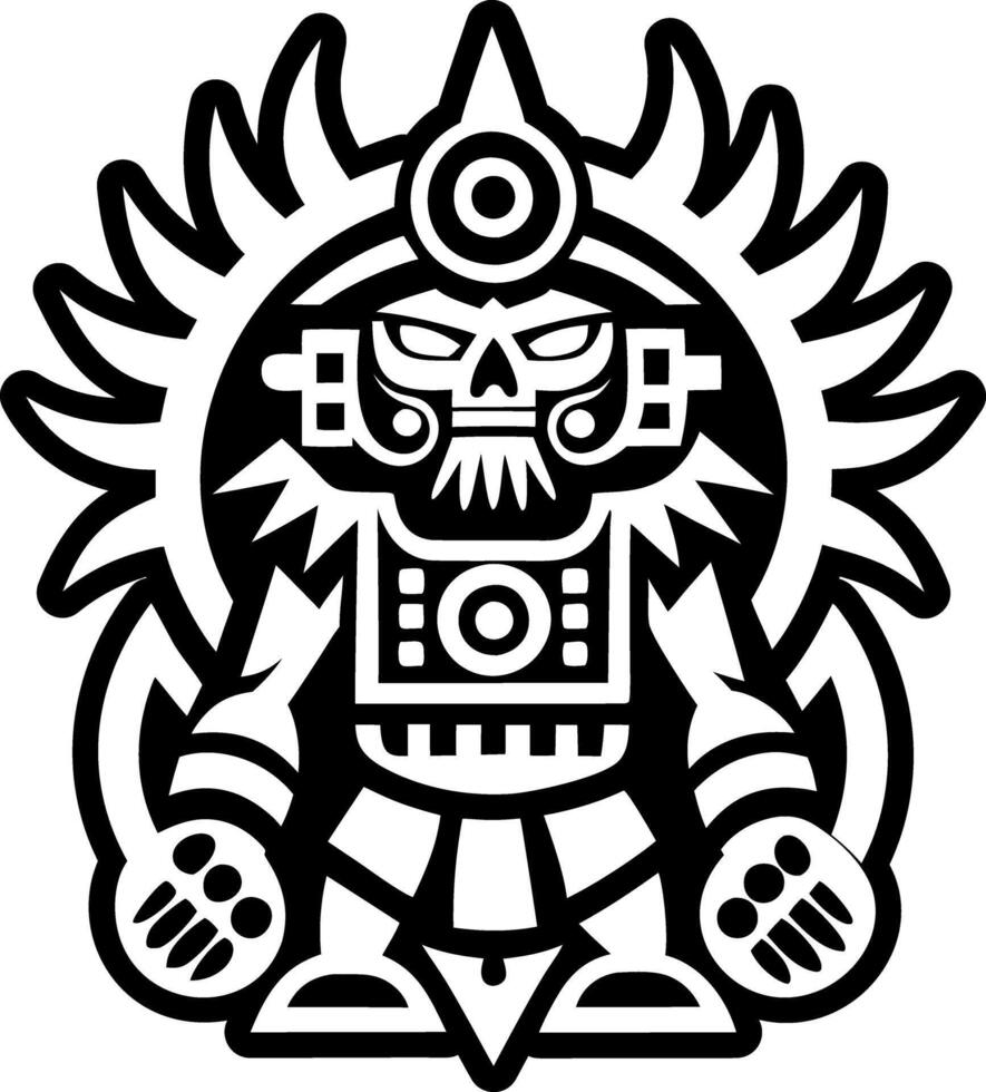 A glyph style icon of Ixtlilon vector