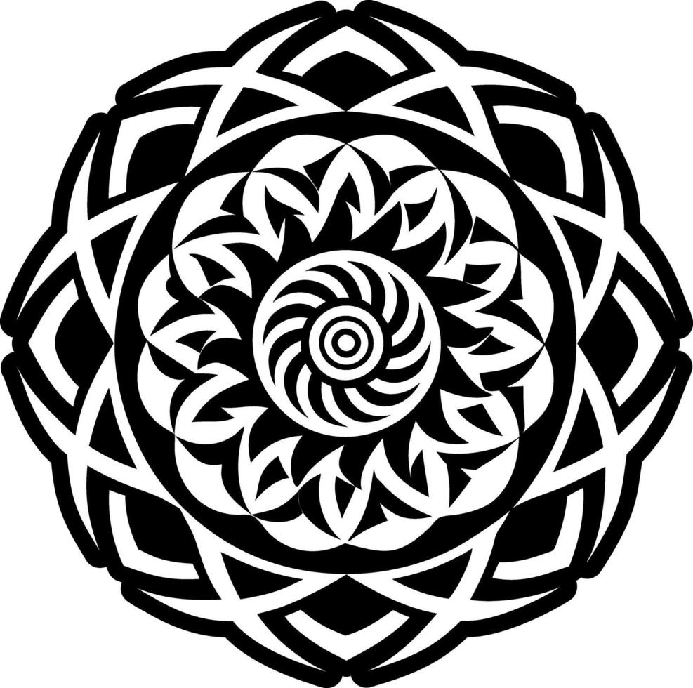 A glyph style icon of fibonacci spiral form vector