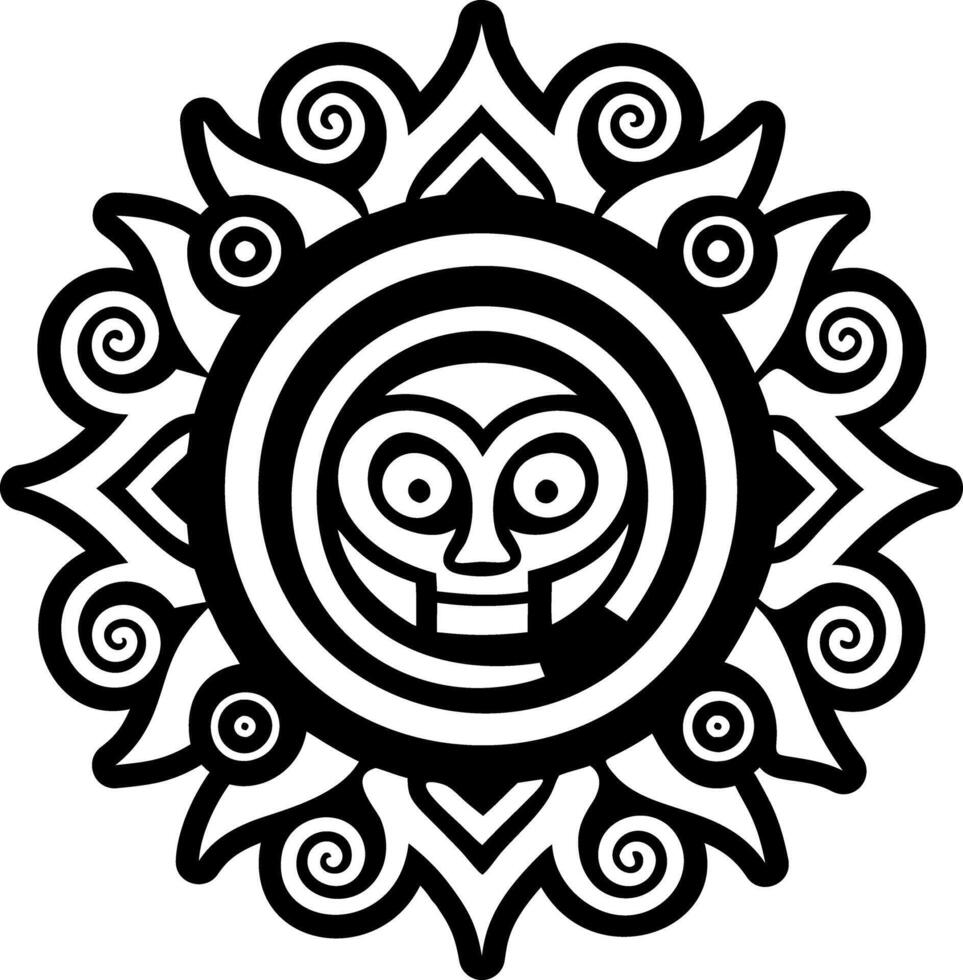 A glyph style icon of ehecatl vector