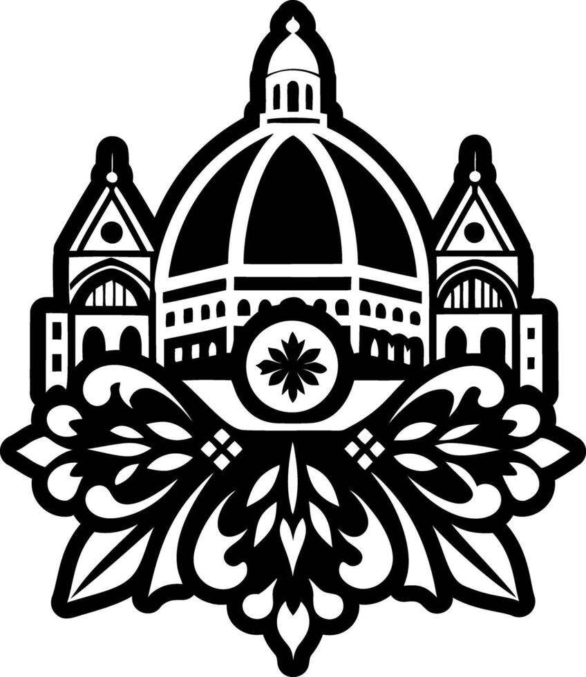A solid style icon of florence tattoo artwork vector