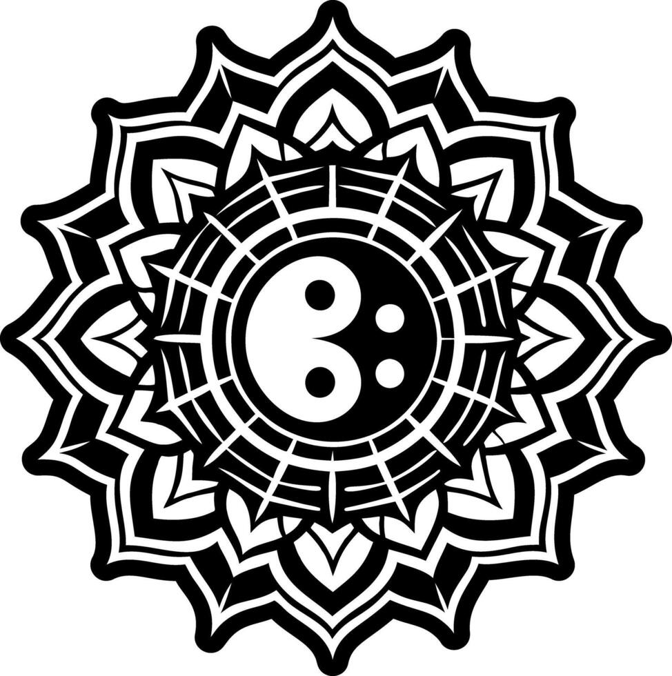 A glyph style icon of feng shui harmony vector