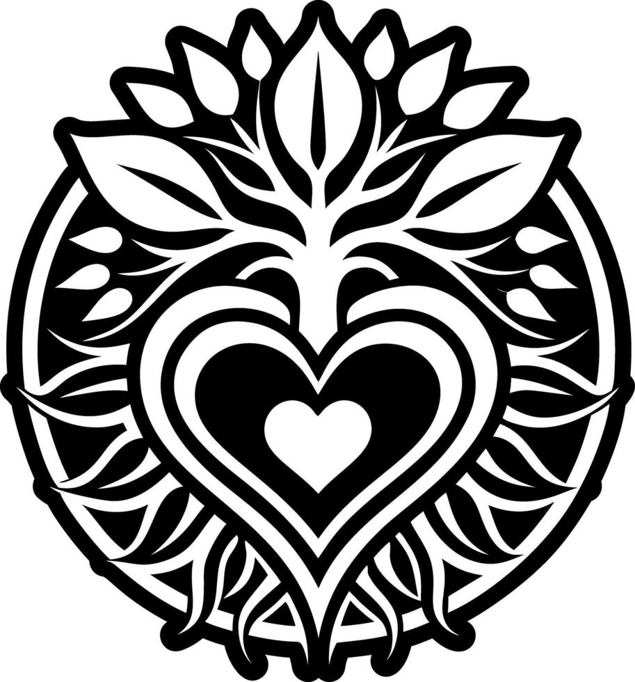A glyph style icon of seedling tattoo vector