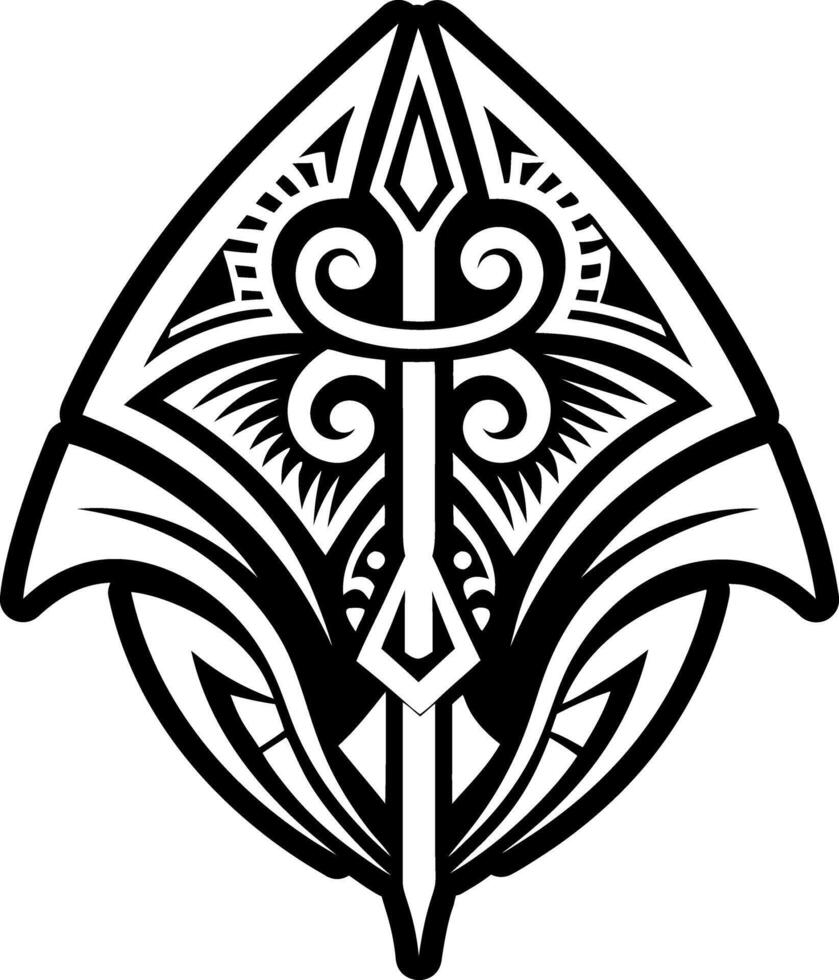 Spear head icon in glyph style vector