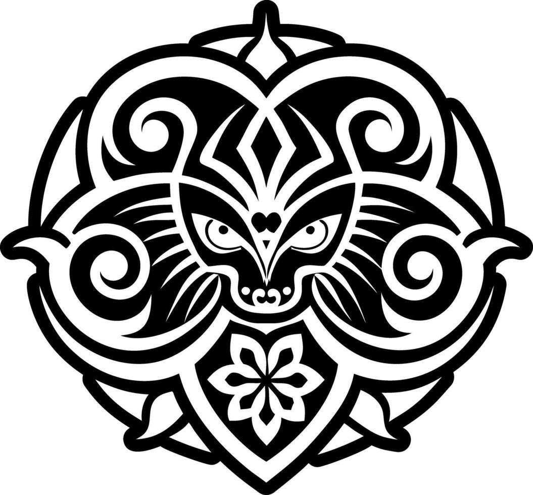A solid style icon of trinacria tattoo vector
