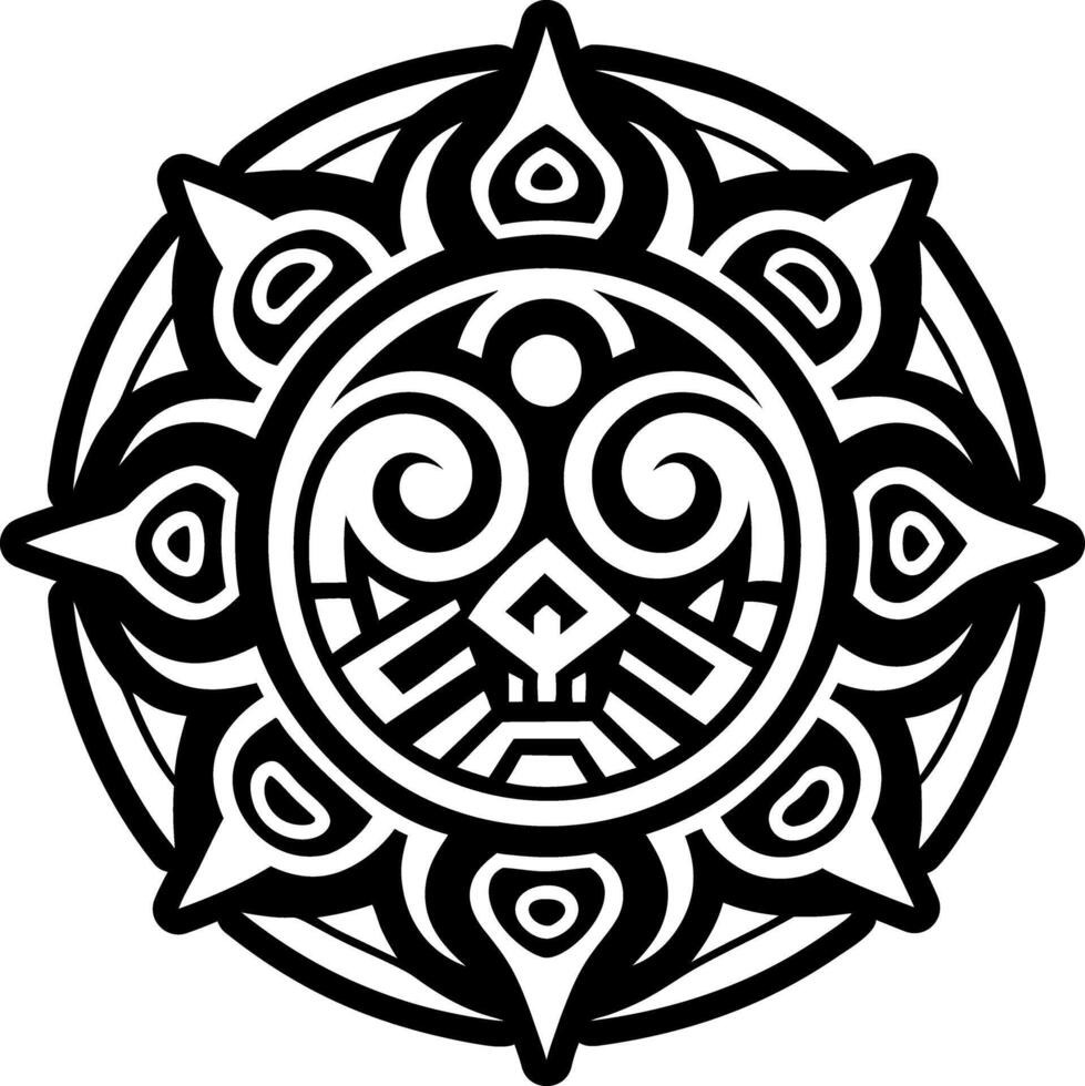 Hawaiian sun icon in glyph style vector