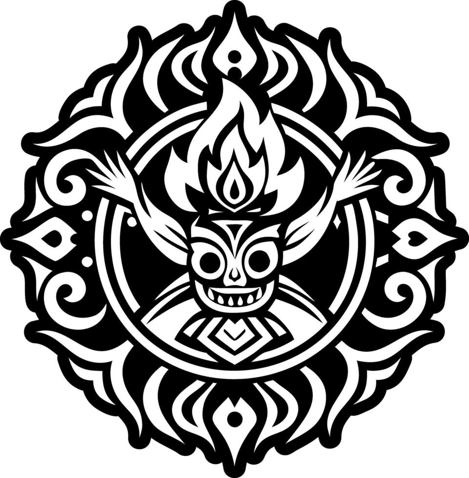 Fire dancer icon in filled style vector
