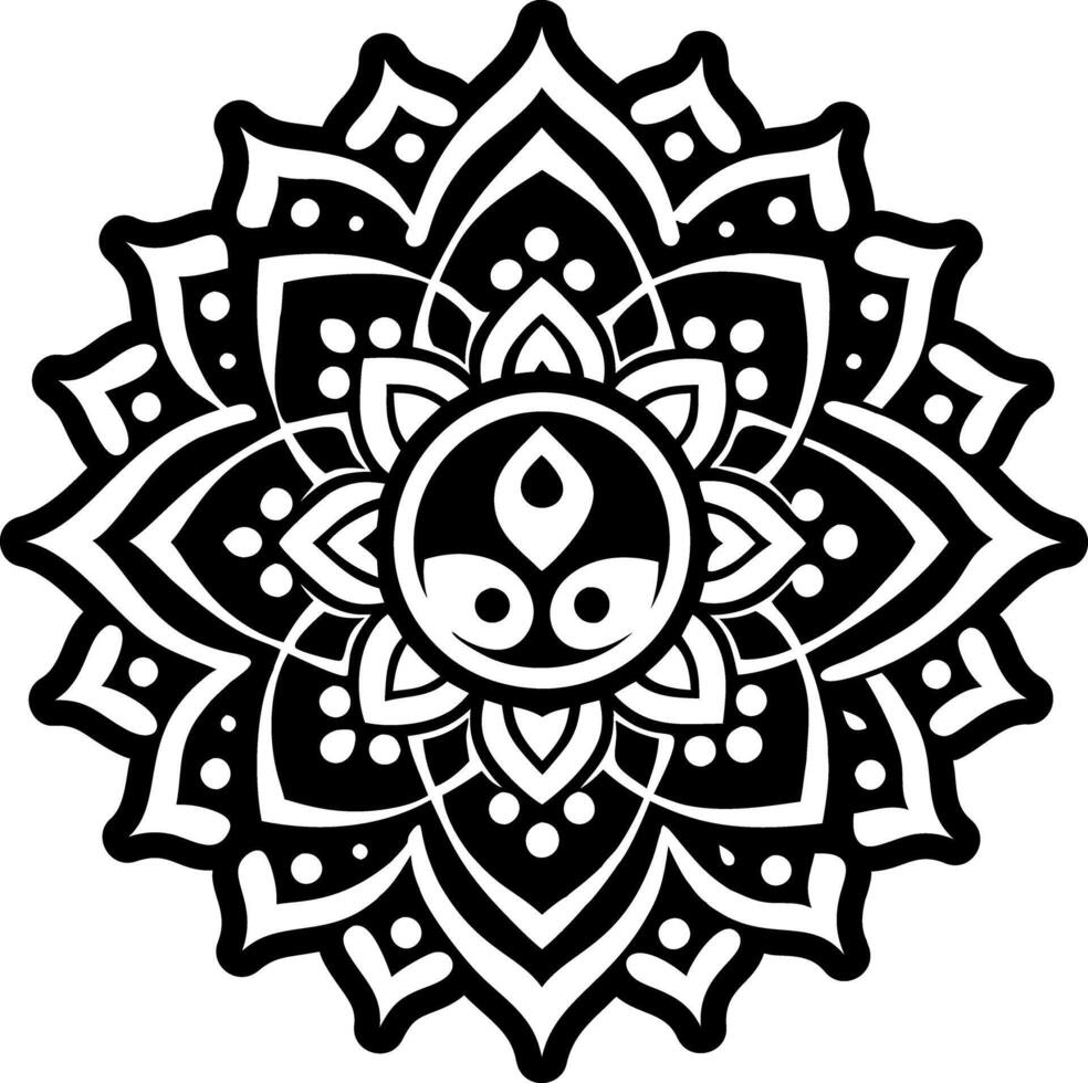A glyph style icon of symmetrical artwork vector