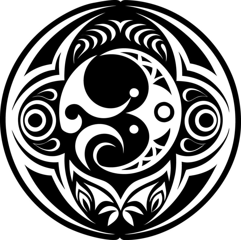 A solid style icon of duality vector