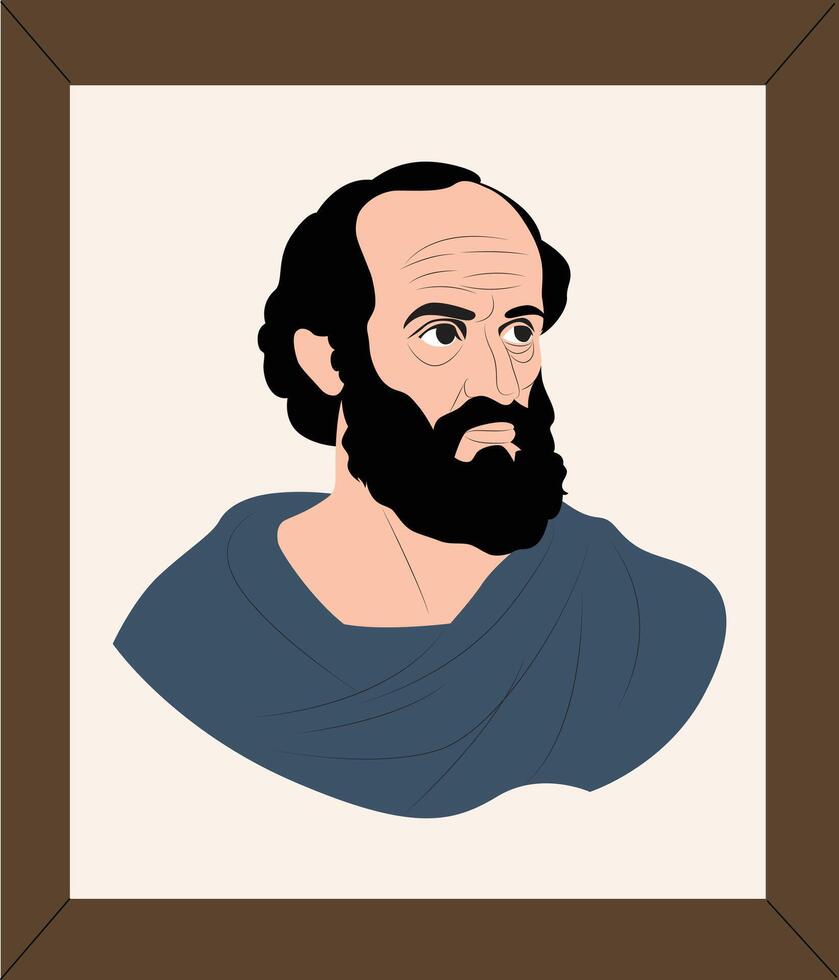 Philo of Alexandria portrait vector