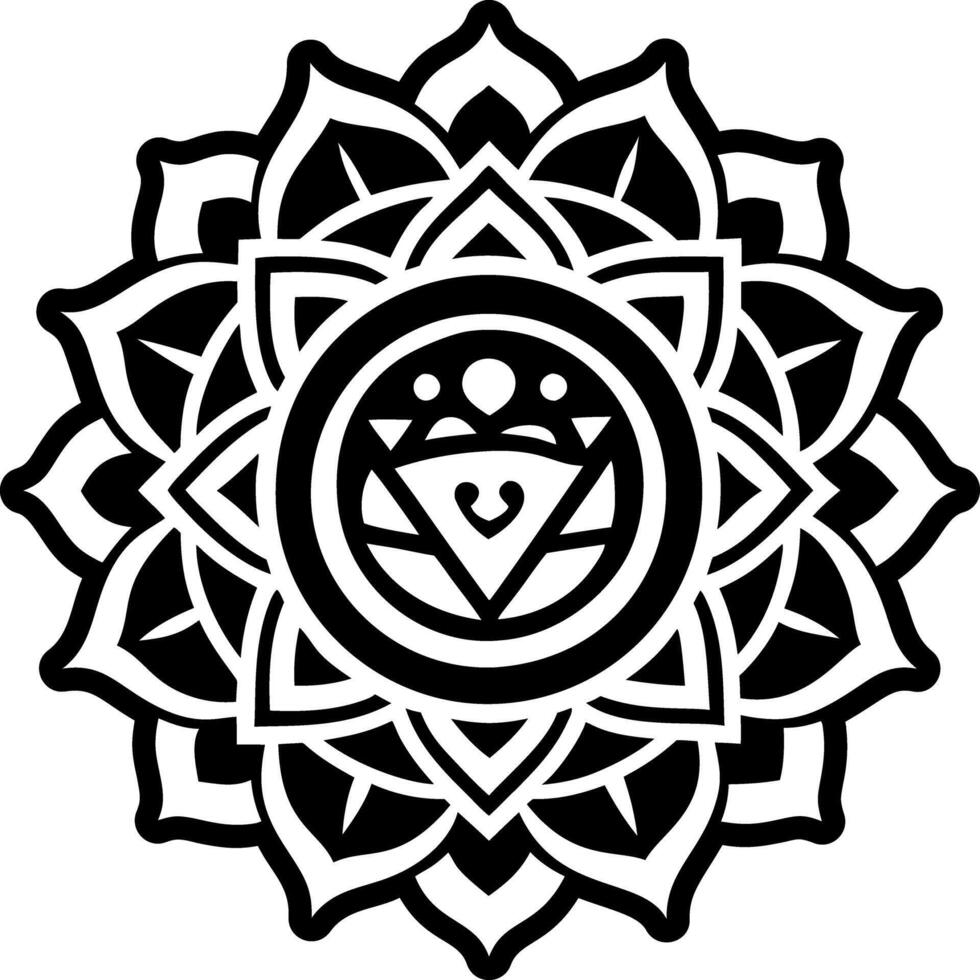 A filled style icon of crown chakra balance vector