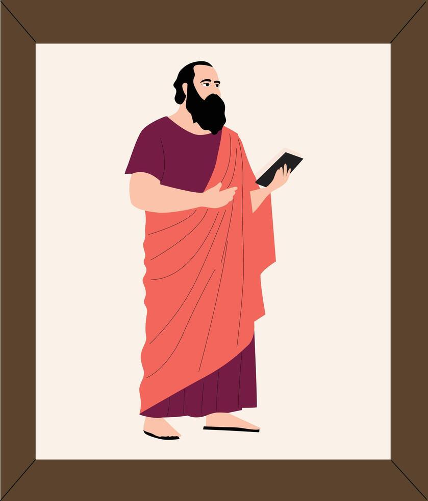 Xenophanes lecturing picture vector