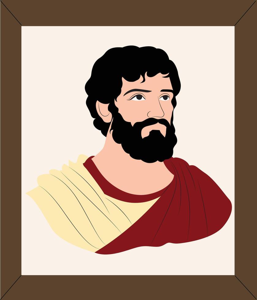 Anaximenes hand drawn illustration vector