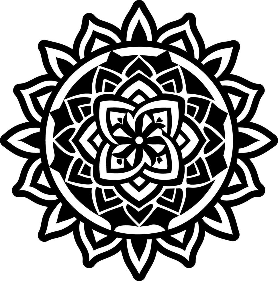 A filled style icon of divine mandala symbol vector
