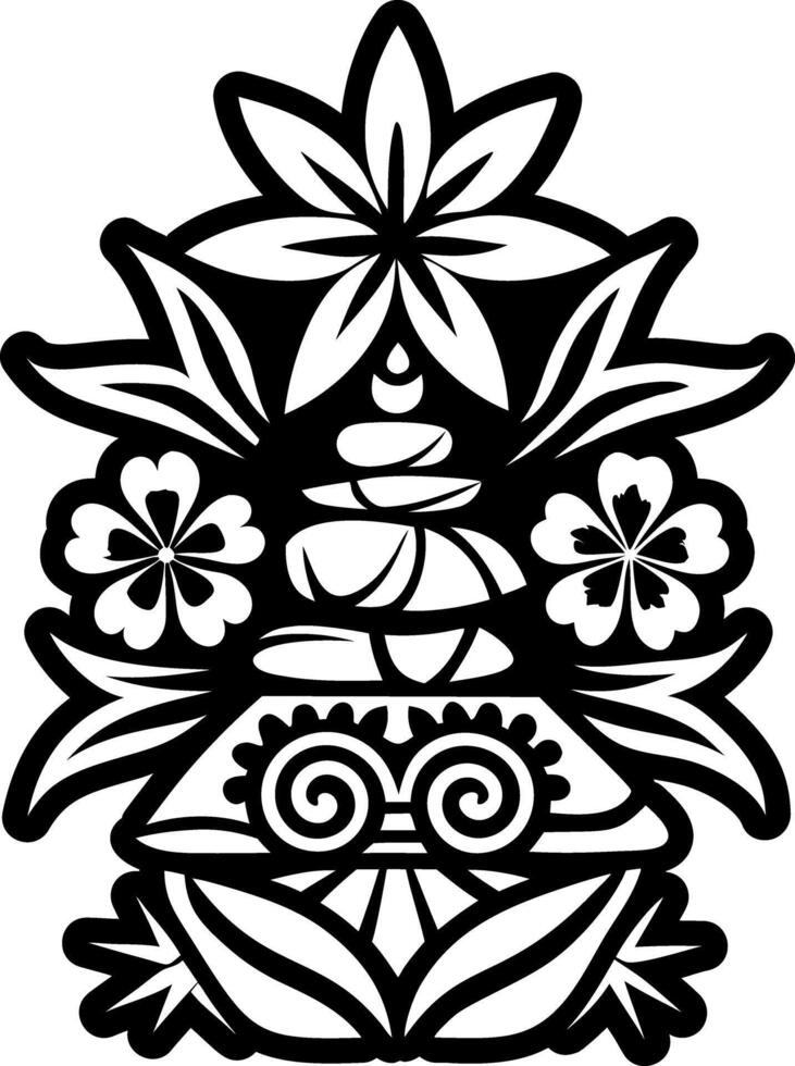 A hawaiian rocks icon in solid style vector
